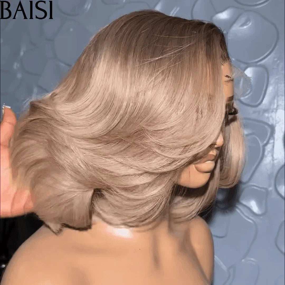 BAISI 4x4 Bob wig 10 Inches €119 CURLS in personalized color over 20 years of use in 100% Raw Hair BS65