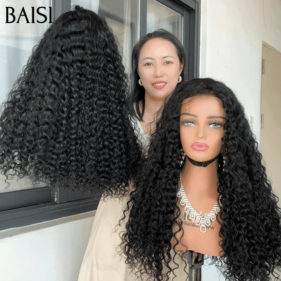 BAISI 4X4 closure perruque trop longue Deep wave Nouvelle Promotion Black friday 22P Moitié Prix 145€ en 100% cheveux humains MP50