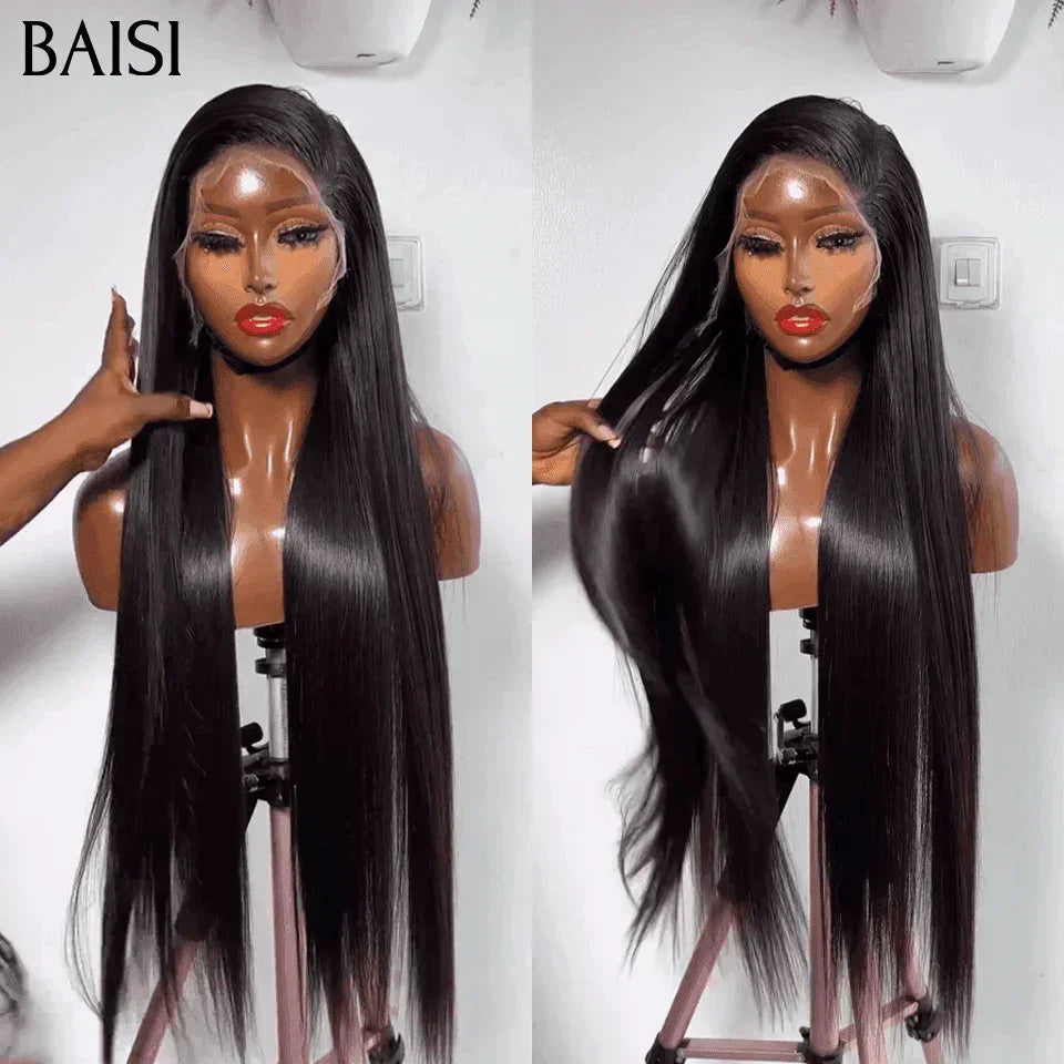 BAISI Wigs in France VAT 0€ Free shipping 2-3 days in Europe Natural Lace Front Straight 100% Human Hair