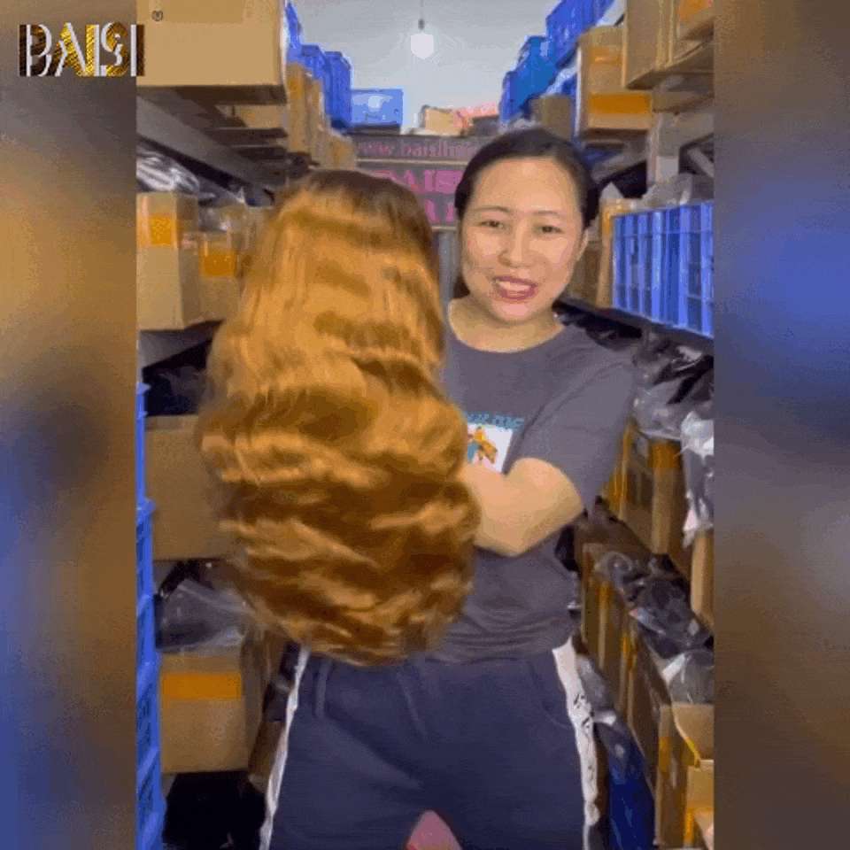 BAISI 13x4 Lace Frontal Wig Body Wave in Honey Color #4/#30