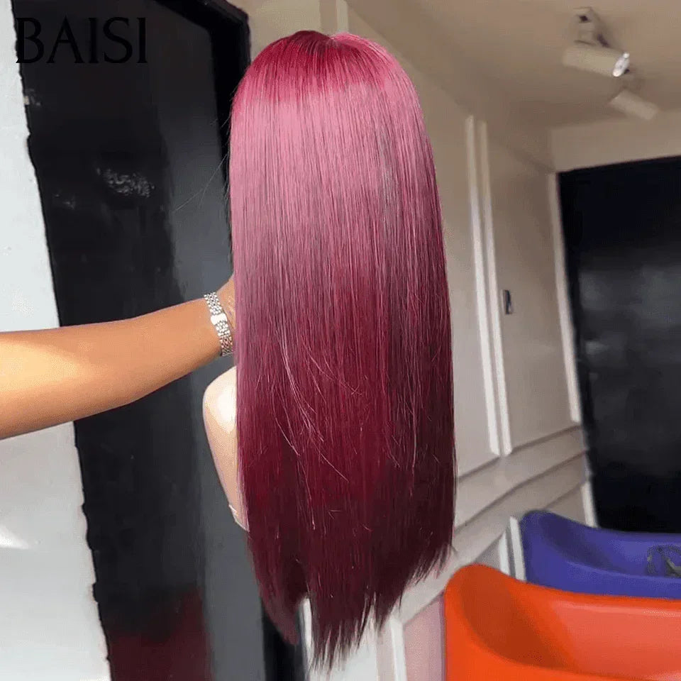 BAISI 3 Perruques 299€ 4X4 deep wave 22 Pouces et 4X4 Lisse 99J# 250% densité et 13X4 body wave marron en 100% Cheveux Humains FR38