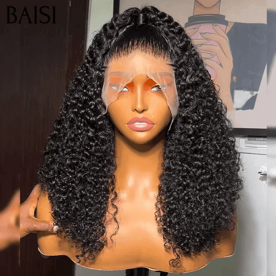 BAISI RAW HAIR 300% Volume grande lace Frontale 13X6 perruque Curly wave 20 pouces Densité super pleine plus de 10 ans d'utilisation avec très bon soins Code: BS65
