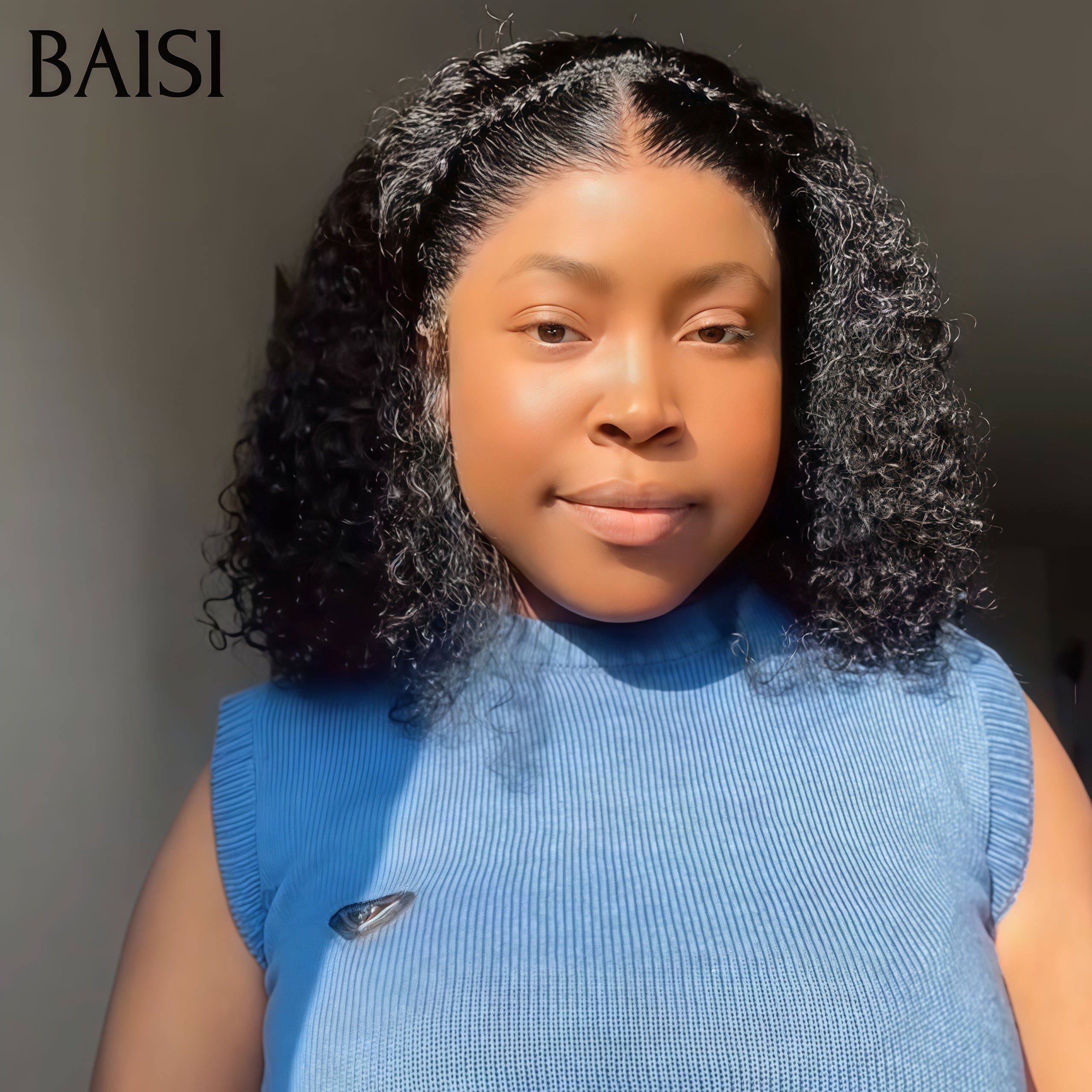 BAISI Nouveautés BLACK FRIDAY Arrivage perruque avec lace frontal avec coiffure tressée natte 14 pouce Bas Prix 79€ en 100% Cheveux Humains