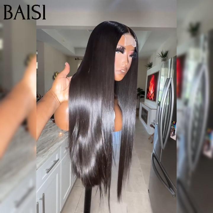 BAISI Buy at least 2 wigs at factory supplier price 2x6 Lace Straight Wig 200% density in 100% Raw Hair (no code needed)
