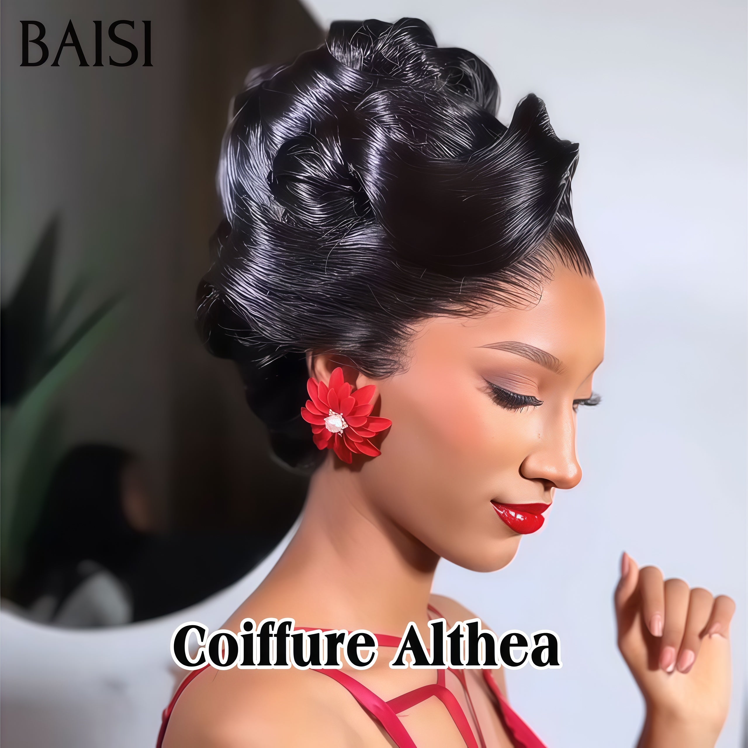 BAISI Coiffure de luxe Althea Perruques Mariage Prête à porter chignon et personalisation comme sur la vidéo 100% identique avec lace frontale événement spécial