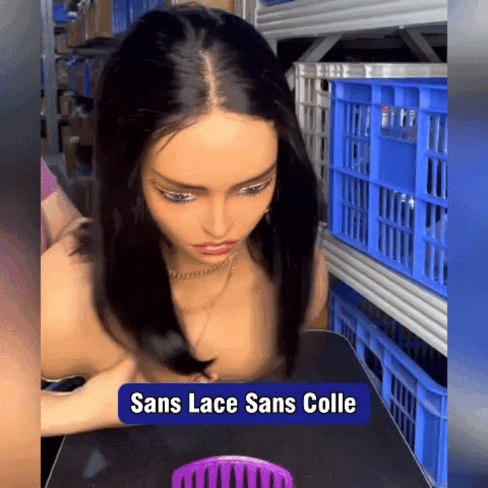 BAISI Achetez 2 perruques minimum au prix d'usine fournisseur en France TVA 0€ 48H arrivé 4x4 perruque bob Pré-plucked Pas Besoin de Colle en 100% Raw Hair Lace déjà couper (Pas Besoin de Code)