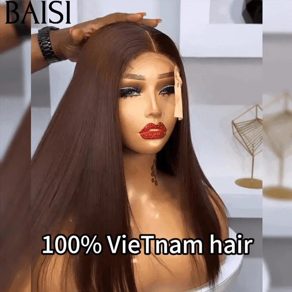 BAISI Lace Frontal Wig Straight Square Highlight #1BMIX#30 Mix 2 Wigs Get Low Price (No Code Needed)