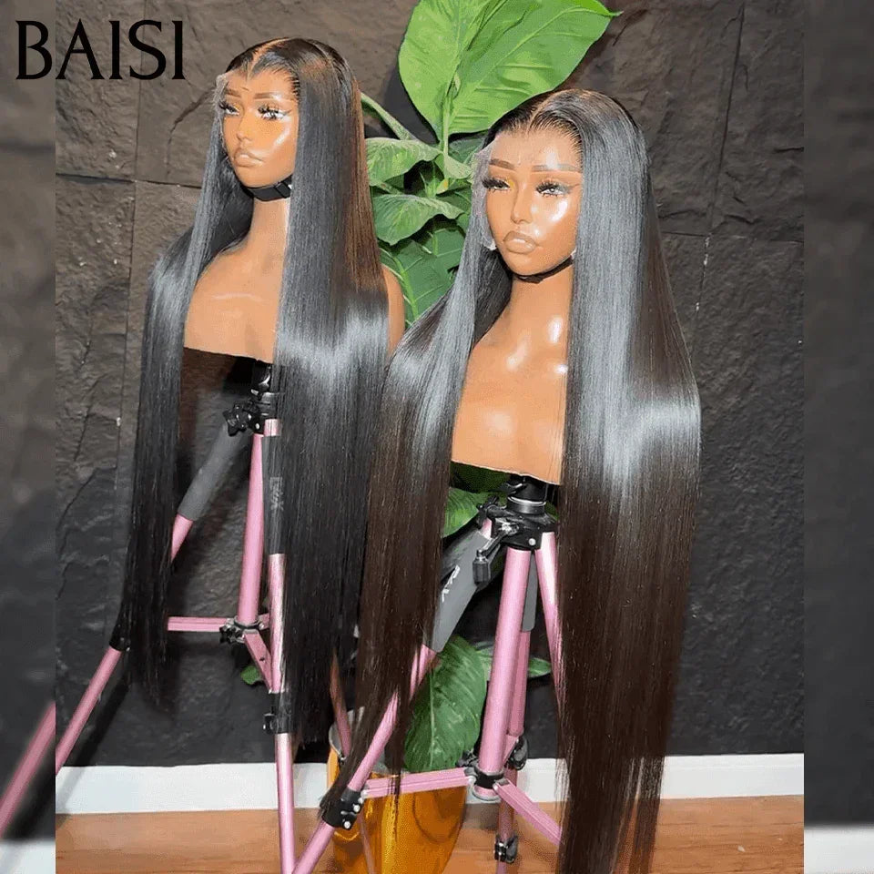 Peruca com fechamento BAISI 4X4 muito longa Onda profunda em cabelo 100% humano