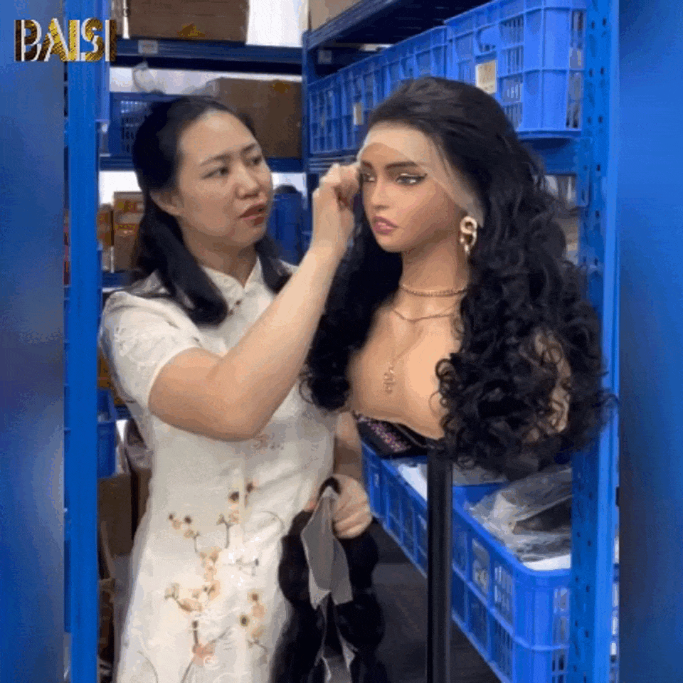 BAISI 13X4 perucas de onda corporal de luxo 24 polegadas A1 feitas por volume de cabelo virgem duplo desenhado Vietnã Cabelo 300% densidade mais de 20 anos de uso CÓDIGO FR20