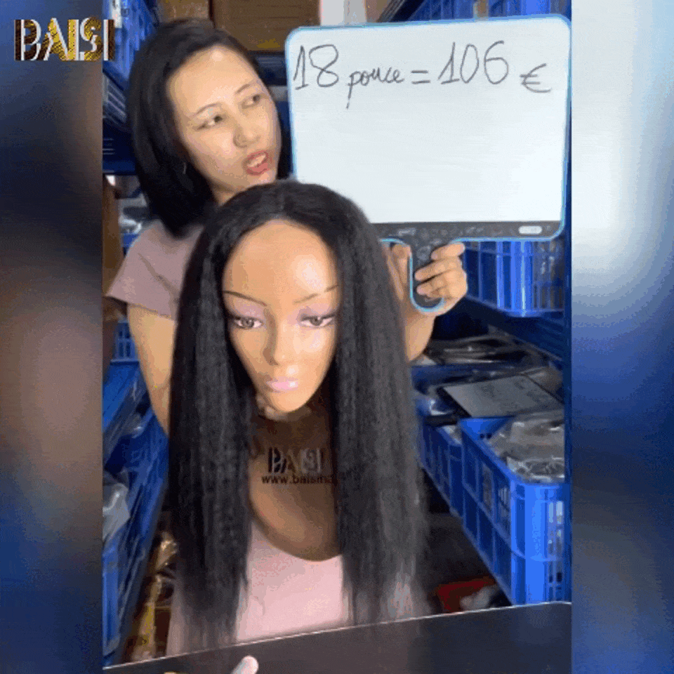 BAISI 4X4 perruque 18Pouces 126€ En Couleur Noir moitié prix Lisse ou kinky Straight 106€ en 100% cheveux humains MP50