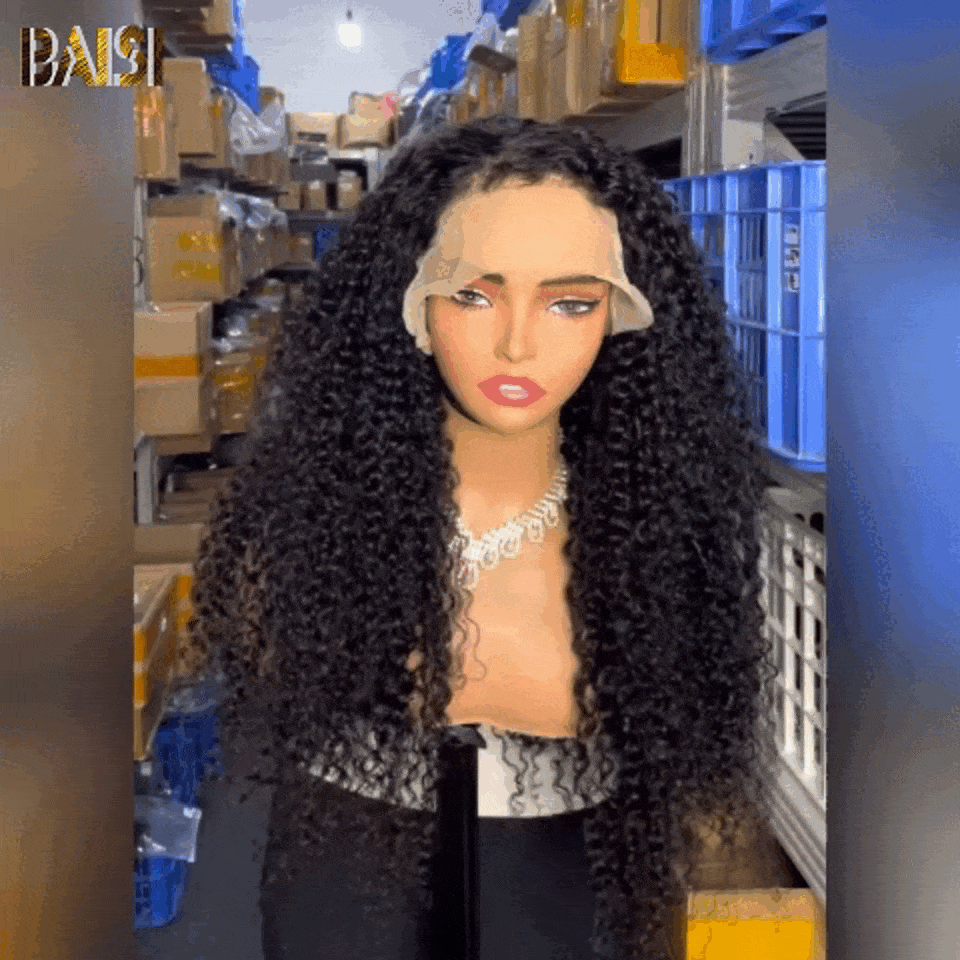 BAISI Acquista almeno 2 parrucche al prezzo di fabbrica fornitore 13x6 Lace Frontal Parrucca kinky riccia in 100% Raw Hair (non serve codice)