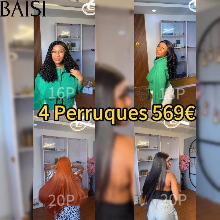BAISI HAIR FR 4 Wigs Wholesale Sale in Orange or BLACK Color Additional Discount For Factory Price 4 Wigs 569€, CODE: FR20