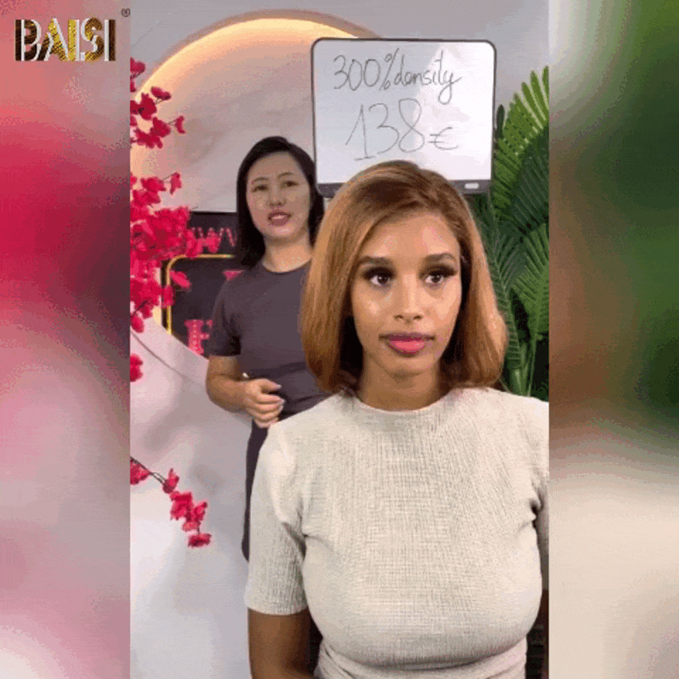 BAISI 13x4 Frontale Lace Perruque 16 Pouces En Couleur Brun avec Racine Noir 1BT27#1B# 148€ ou 10Pouces Marron 138€coupe personnalisée boucles voluminieux ou 2X6 lace 8 Pouces 78€ BOB Vietnam Hair 300% densité plus de 20 ans d' utilisations FR20