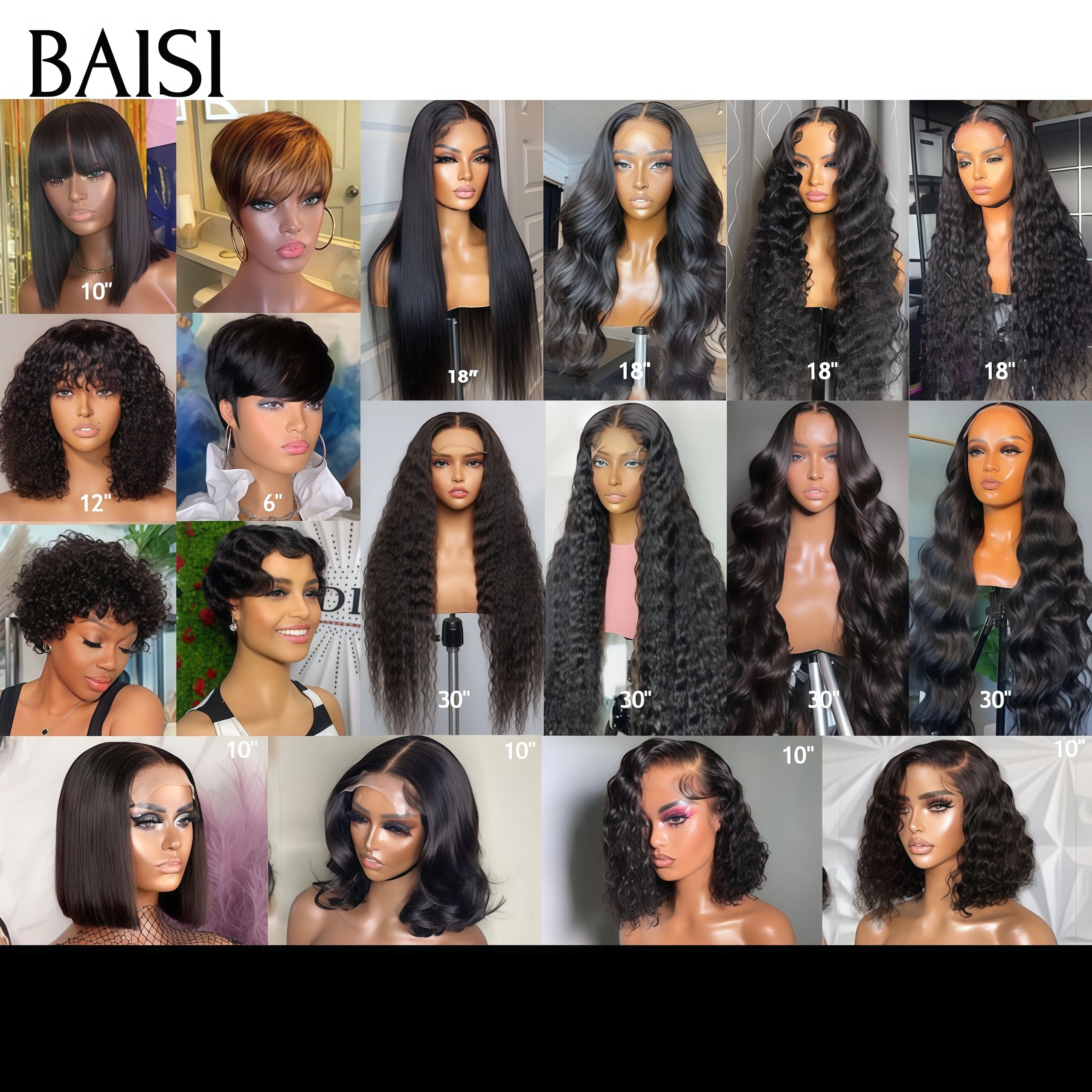 BAISI Blitzverkauf 20 Perücken aus 100 % Echthaar 1525 Euro (kein Code erforderlich)