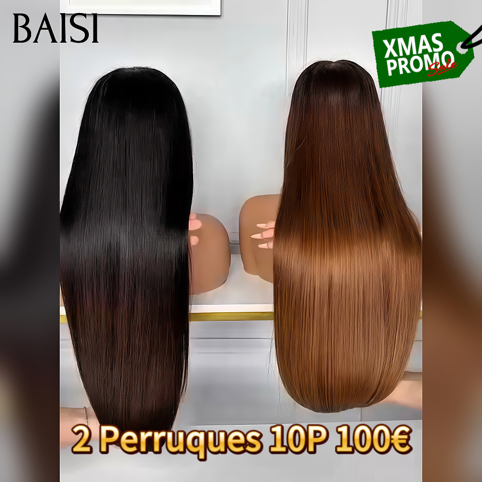 BAISI 2 Frontalperücken 199 € 13X4 99J 8 Zoll und 13X6 gerade 20 Zoll aus 100 % echtem Menschenhaar BS120