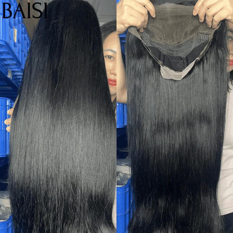 BAISI vente flash 2 perruques 300€ 13X4 lace curly et lisse en 100% vrais cheveux humains