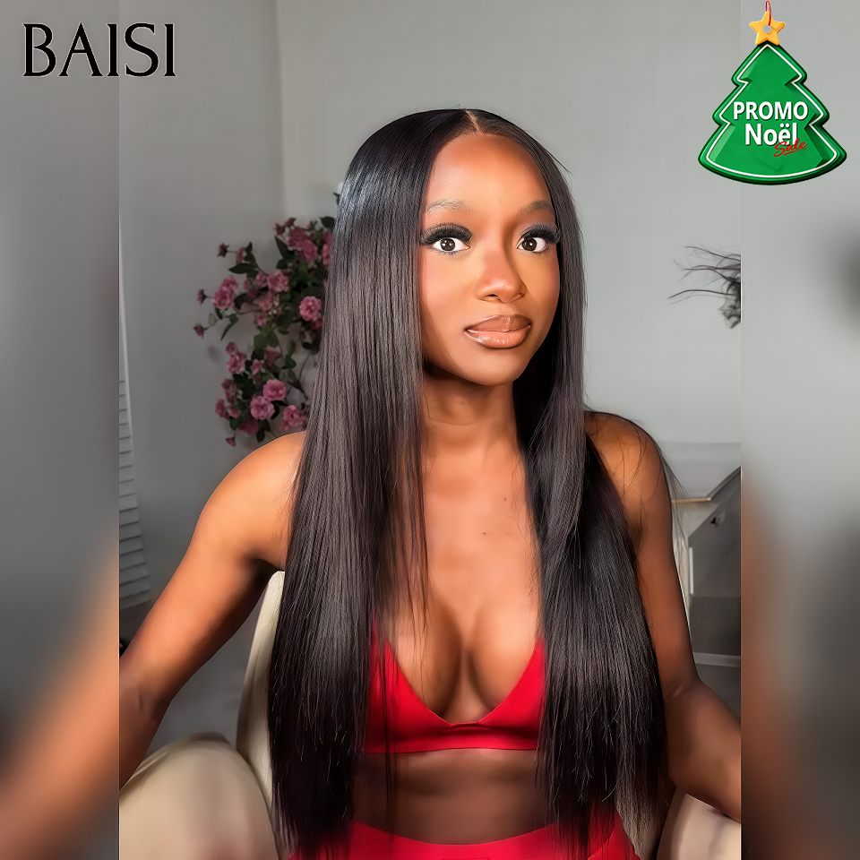 BAISI 13x4 Frontal Wig Loose wave In 100% Human Hair