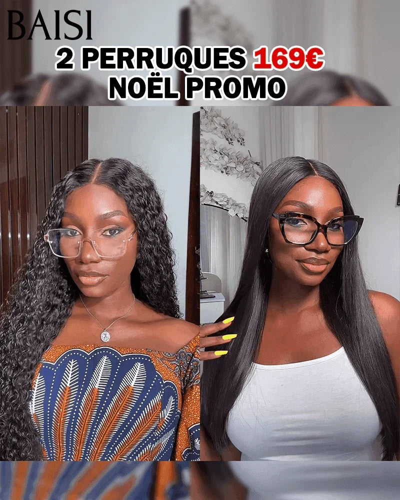 BAISI vendita lampo 2 parrucche in 100% capelli veri umani 188 euro (nessun codice necessario)