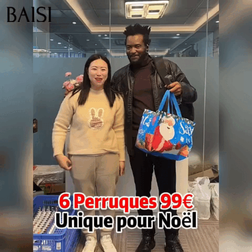 BAISI BAS Prix 6 perruques 99€ Unique pour Noël en 100% Cheveux Humains