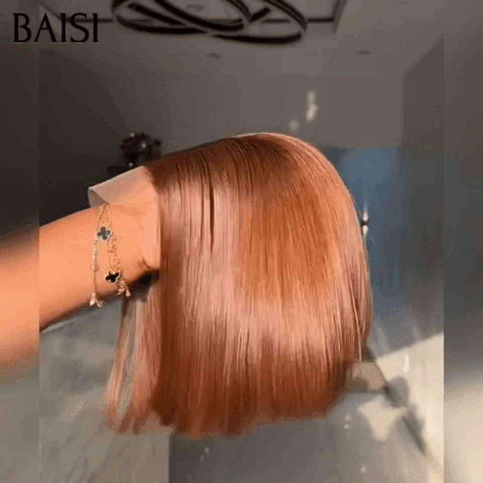 BAISI 2X6 lace closure perruque Lisse Bob Marron de luxe SDD BONE Straight Haute Qualité 100% Vietnam Hair en 100% Cheveux Humains