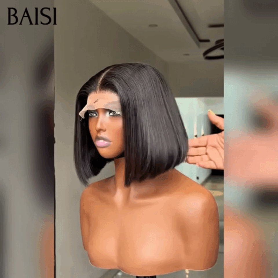 BAISI PROMO Offre spéciale lace closure Perruques Lisse pouces 8 Pouce 68€ en 100% vrais cheveux humains