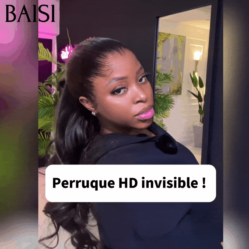 BAISI 13x6 HD lace Invisible Perruque Body wave en Noir 100% Vietnam Hair de luxe 300% Densité plus de 20 ans d' utilisations en 100% Cheveux Humains