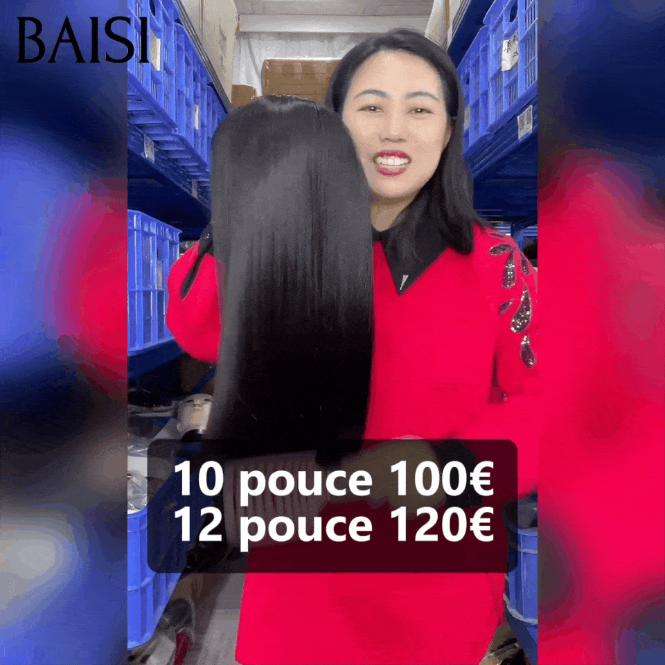 BAISI 4X4 Bob Perücke, natürlich, gerade, 25,4 cm, 200 % Dichte C