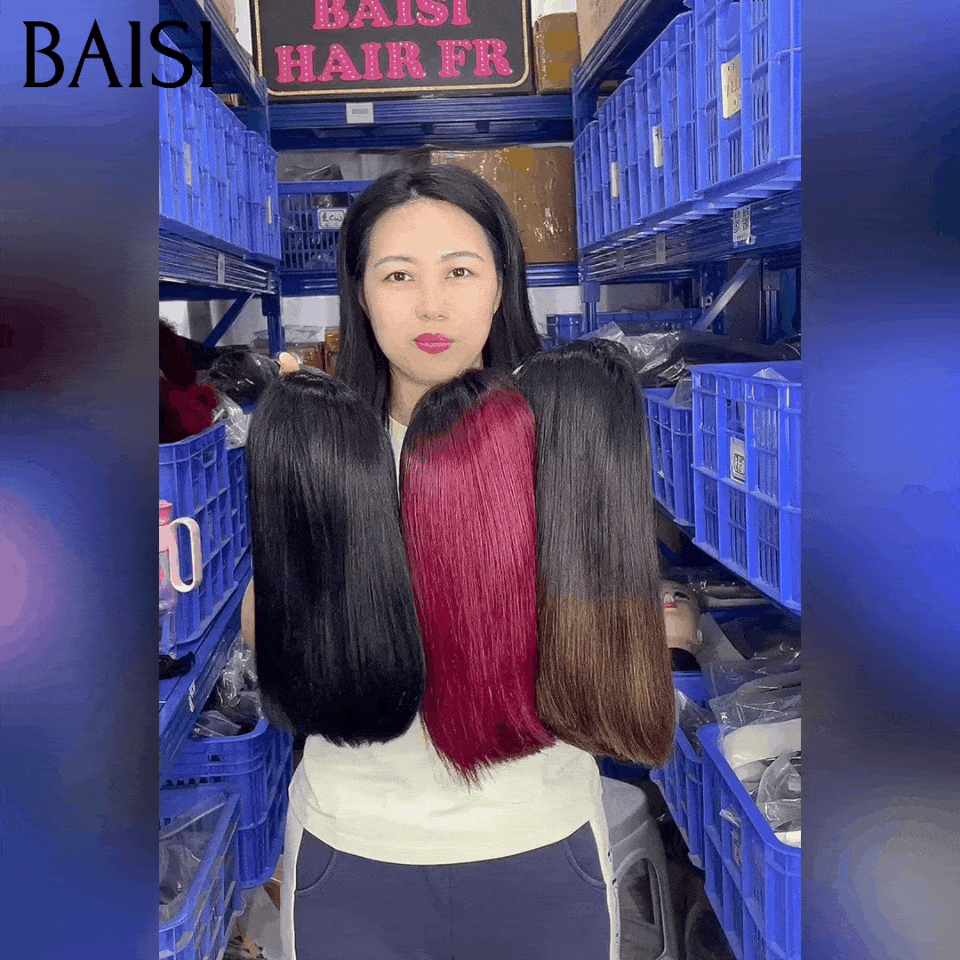 BAISI 3 Perruques 215€ 10 pouce 2X6 lace de luxe 100% Vietnam hair BOB Lisse 3 Couleurs NOIR ou 1BT99J ou 1BT4# en 100% Cheveux Humains FR38