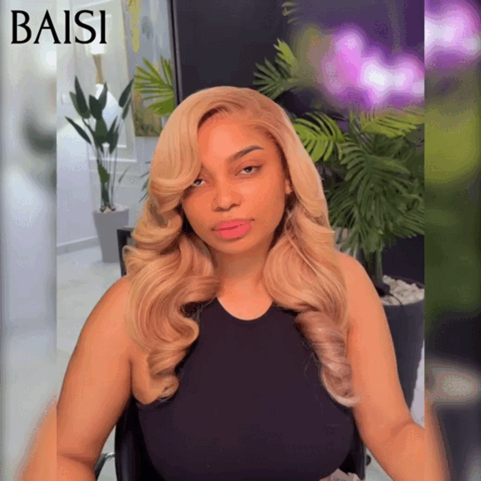 BAISI 13x4 Lace Front Gerade Perücke in Honigfarbe 1B/#4/#27