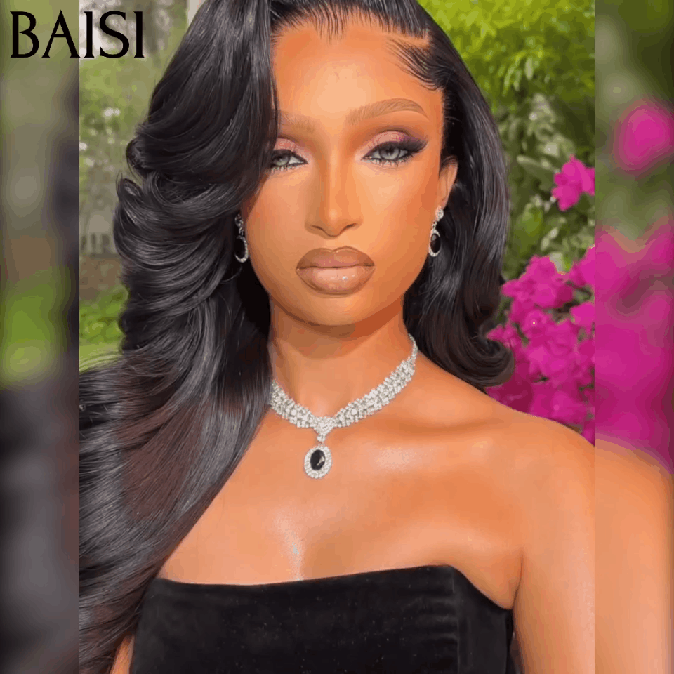 BAISI 13X4 Luxus-Perücken, SDD-Knochen gerade, 100 % Vietnam-Haar, glatt, A1, hergestellt aus doppelt gezogenen, reinen Haarsträhnen, Volumen 250 % Dichte, mehr als 20 Jahre Nutzung