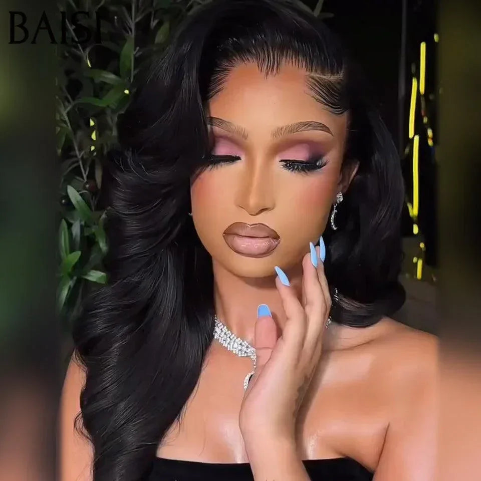 BAISI 13X4 Luxus-Perücken, SDD-Knochen gerade, 100 % Vietnam-Haar, glatt, A1, hergestellt aus doppelt gezogenen, reinen Haarsträhnen, Volumen 250 % Dichte, mehr als 20 Jahre Nutzung