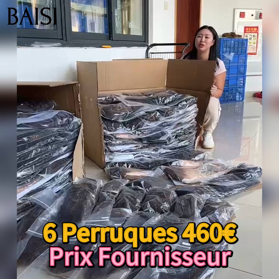 BAISI 6 Perruques 460€ Facile à Revendre PROMO Prix Fournisseur Soldes en 100% Cheveux Humains