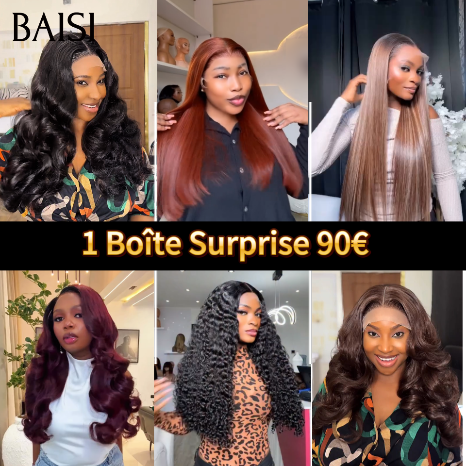 BAISI Boîte Surprise Soldes modèles au hasard selon le stock sans retour 90€ Facile à Revendre PROMO Prix Fournisseur Soldes en 100% Cheveux Humains