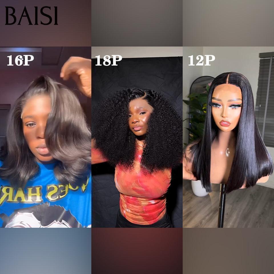 BAISI 2 pelucas 2 colores Marrón4# y Burdeos 1B99J# 259 € 4X4 encaje de lujo SDD BONE STRAIGHT 100% cabello vietnamita liso 20 pulgadas en cabello 100% humano a mitad de precio FR38