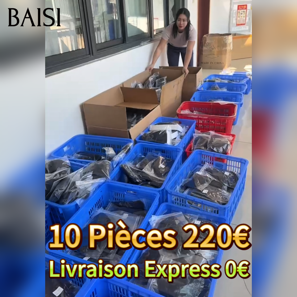 BAISI Aujourd'hui 10 Pièces 220€ promotion Facile à Revendre PROMO Prix Fournisseur Soldes en 100% Cheveux Humains