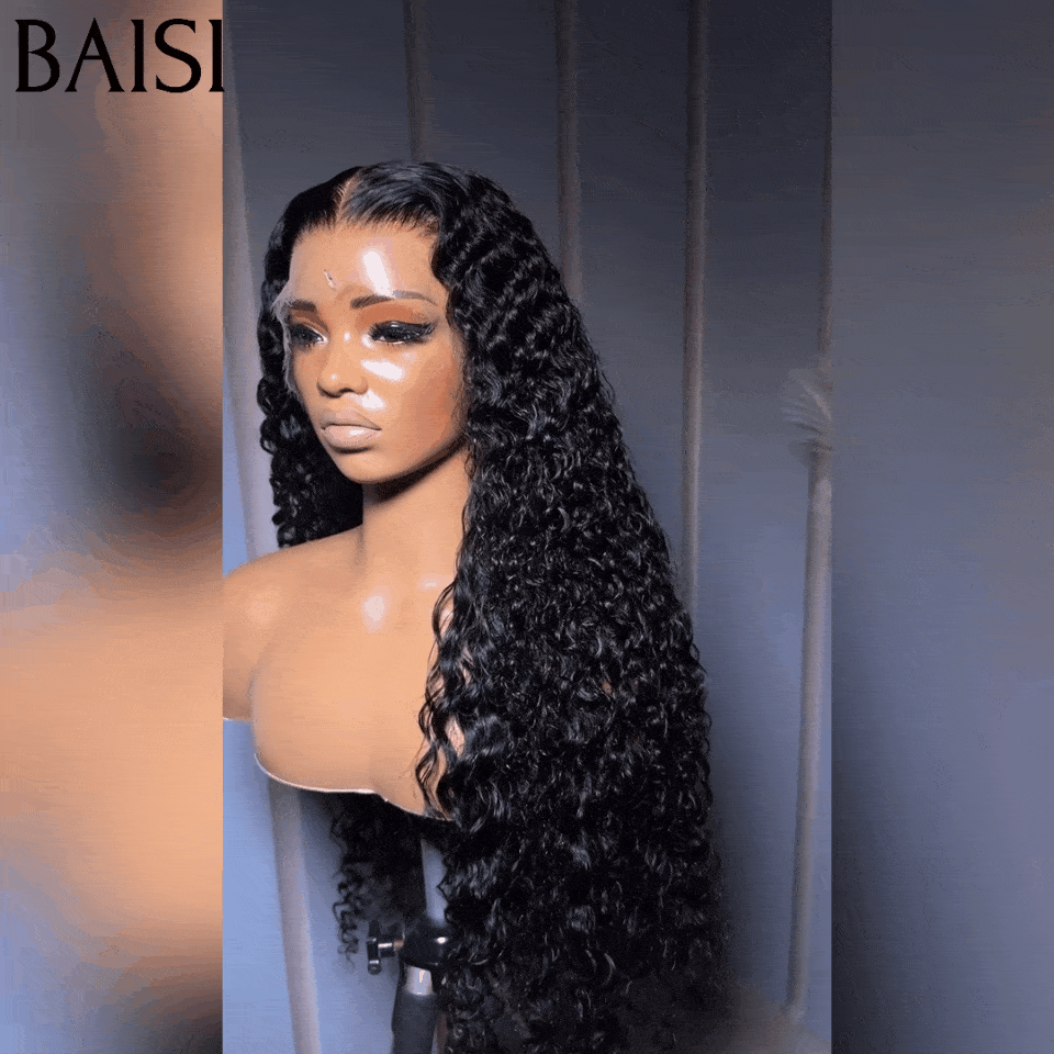 BAISI Achetez 2 perruques minimum au prix d'usine fournisseur en France TVA 0€ 48H arrivé Naturelle En Lace Frontal curly wave En 100% Cheveux Humains (Pas Besoin de Code)