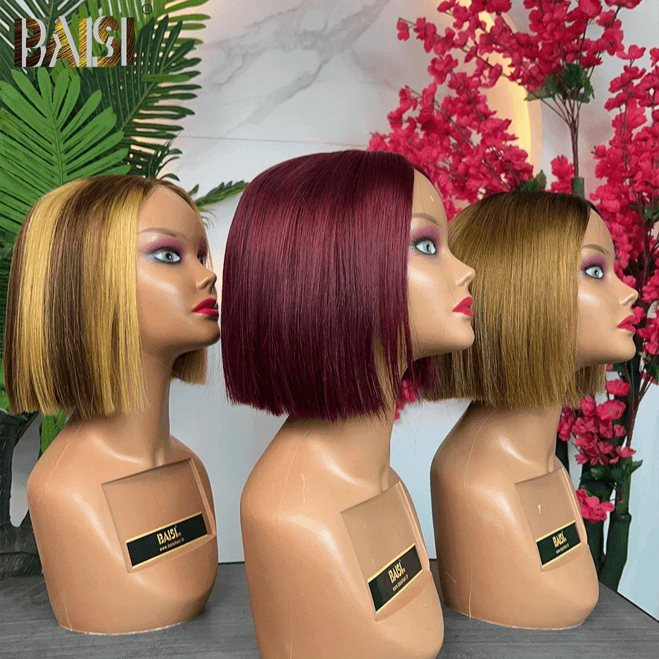 BAISI 2 Wigs WITHOUT glue Body wave and curly wave to resell €275 18 inches in 100% real human hair VIP100