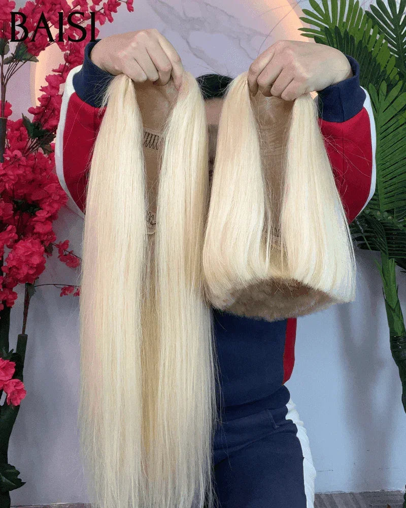 BAISI Perruques 145€ 18 pouce 5X5 lace Lisse en Couleurs 613# blonde ou 2x6 lace lisse bob 8 pouces 80 euro en 100% Cheveux Humains BS65