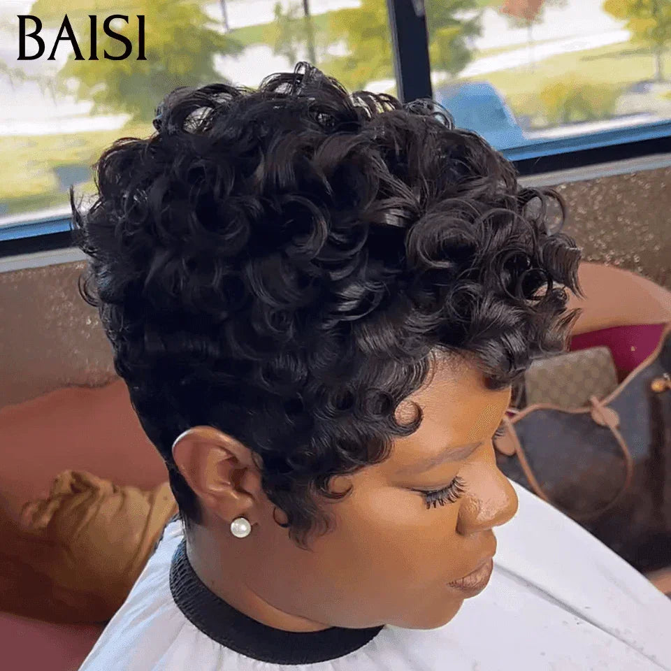 BAISI Lot De 3 perruques 89€ et 6 Perruques Abordable 210 Euro En 100% Cheveux Humains