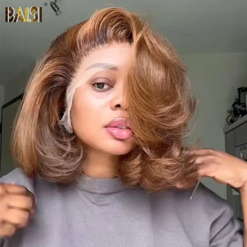 BAISI Promo Gifts Body Wave Wig 065C Black + 1 cap + 1 Free mini iron VIP100