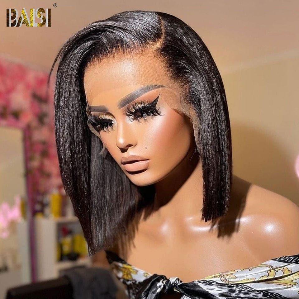BAISI Achetez 1 + 1 Gratuite = 119€ sans lace pixie Lisse et water wave ou 6 Perruques + 2 Gratuits = 500€ en 100% vrais cheveux humains (pas besoin de code)