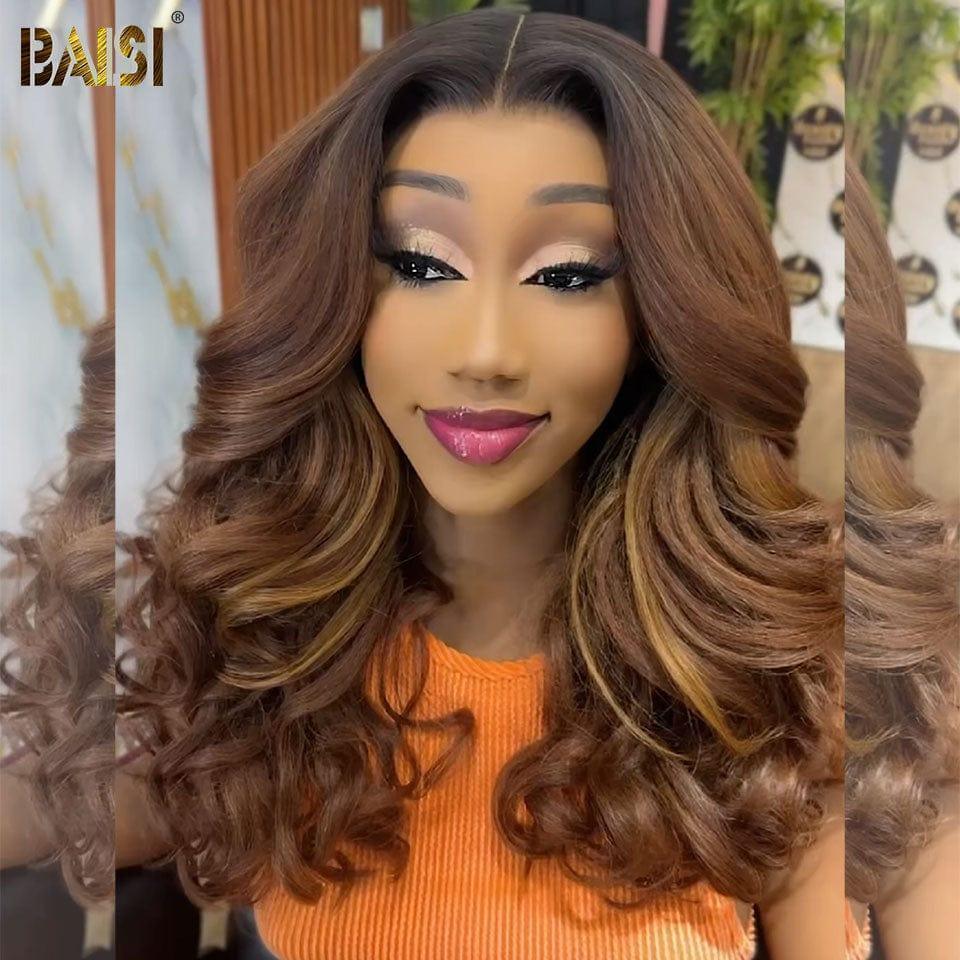 BAISI Achetez 2 perruques minimum au prix d'usine fournisseur Perruque Body Wave Mixte Longue En Couleur 1B#4#27MIX#27 En 100% Cheveux Humains (Pas Besoin de Code)
