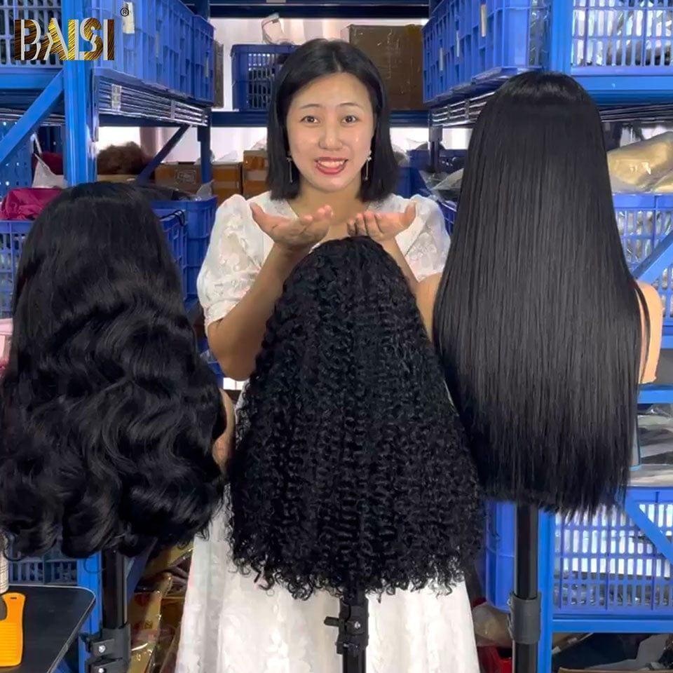 BAISI 13X4 Luxury Body Wave A1 Wigs Made by double drawn virgin hair volume 250% density more than 20 years of use