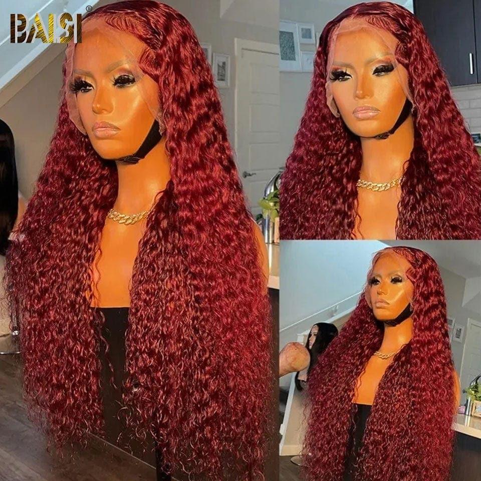 Parrucca BAISI Deep Wave colore Bordeaux a metà prezzo in 24 ore 166€ in capelli veri al 100%