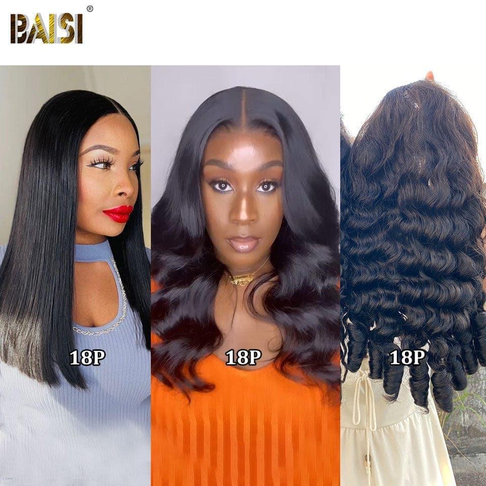 BAISI 3 Perucas frontais de luxo € 380 CÓDIGO: VIP100 Feito com cabelo duplo desenhado em cabelo 100% humano real