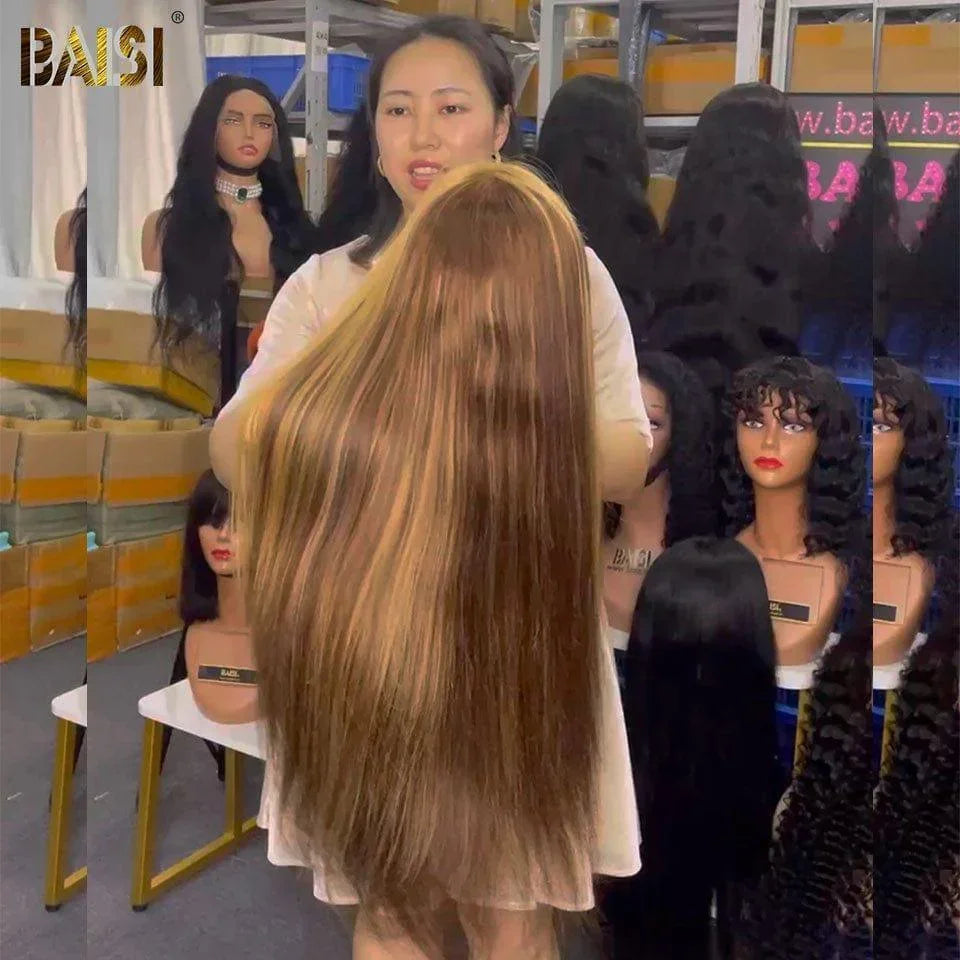Parrucca Lisci BAISI in Colore Misto #4MIX#27 metà prezzo in 24 ore 175€ in capelli veri al 100%