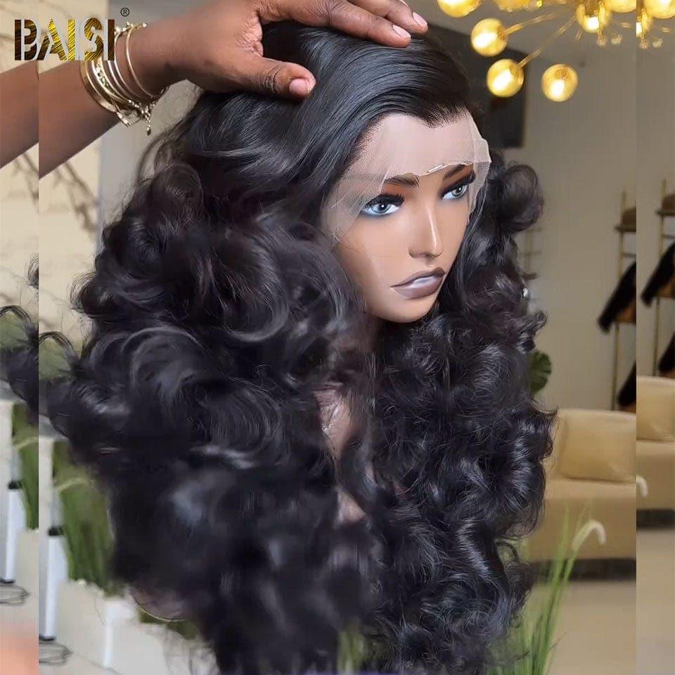 Baisi 13x4 luxo ovo onda a1 perucas feitas por fios de cabelo virgem duplo desenhado volume 300% densidade ao longo de 20 anos de uso sl030902
