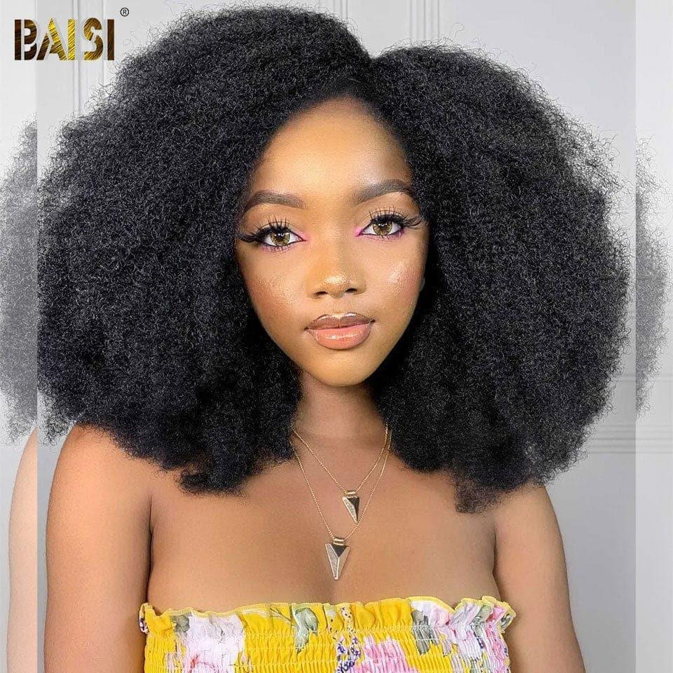 BAISI 13x4 LACE FRONTAL Afro BCP PERÜCKE aus 100 % Echthaar