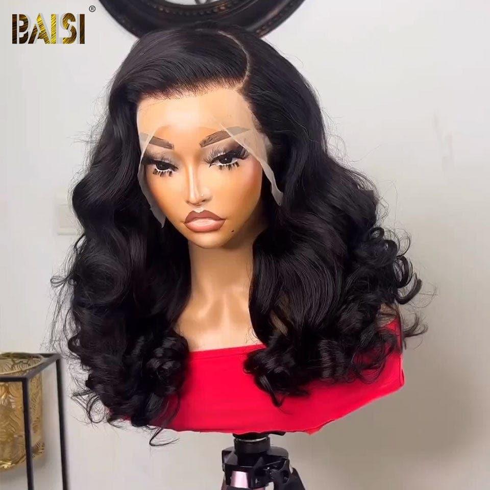 BAISI 13X6 Perruques de Luxe Haute frontale Qualité Body Wave A2 Fabriquées par les cheveux double drawn