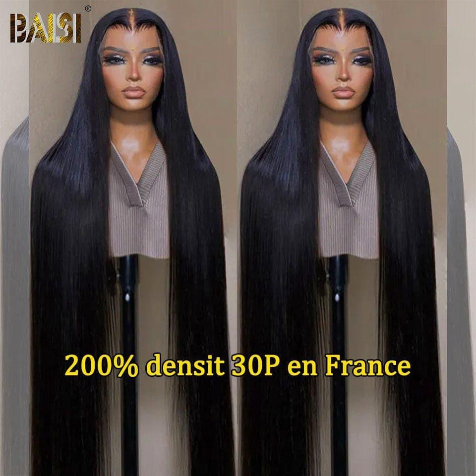 BAISI Achetez 2 perruques minimum au prix d'usine fournisseur 13X4 frontal perruque trop longue lisse en 100% cheveux humains